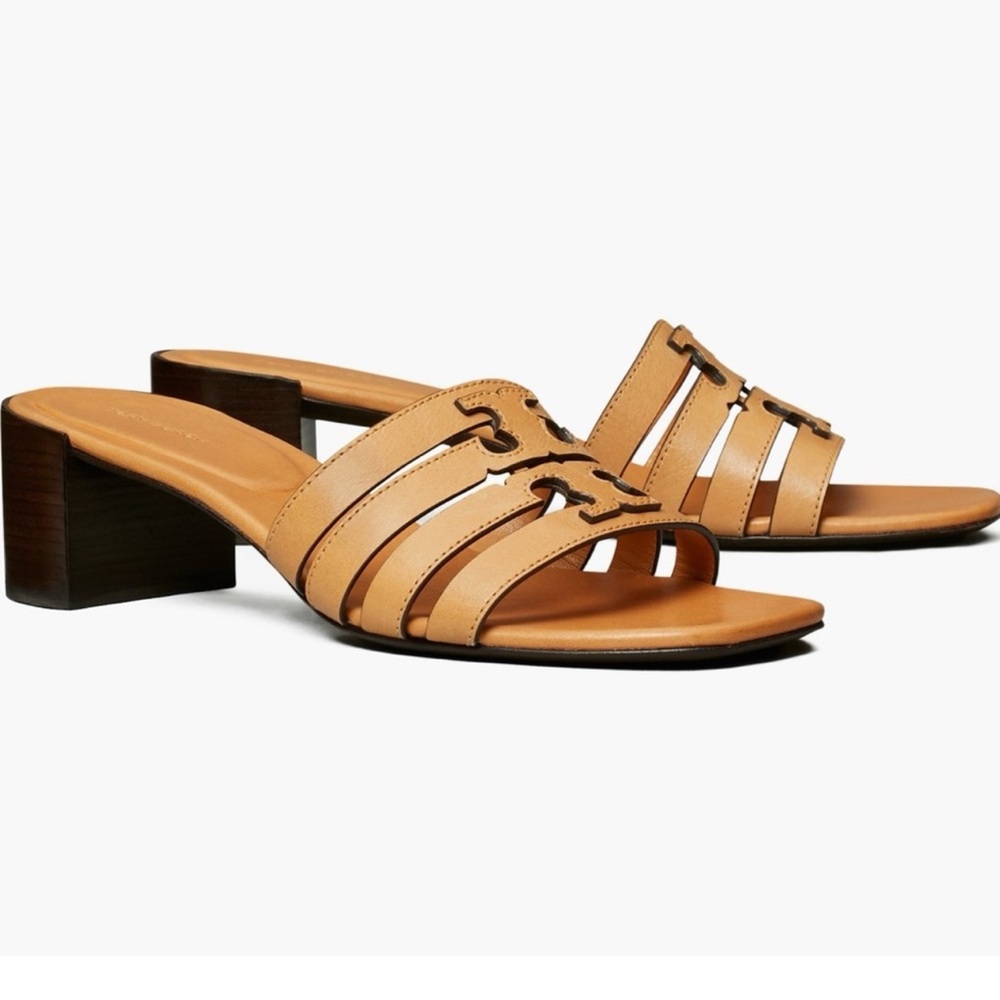 NEW Tory Burch Ines Cage Slide Sandal in Camel